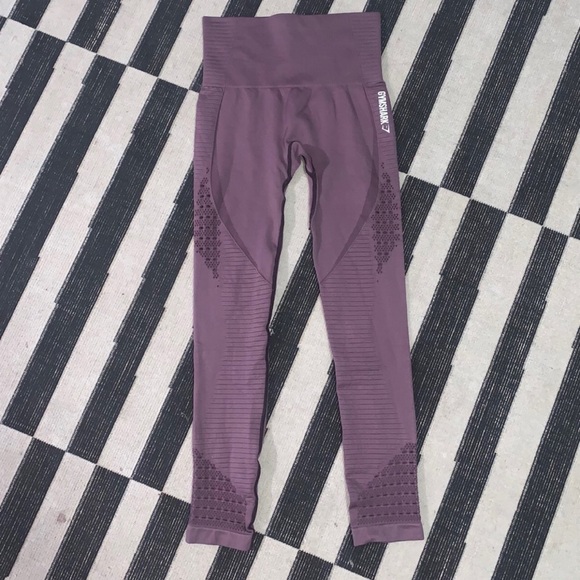 GYMSHARK Women’s Purple Wash Energy Seamless Leggings Small - Picture 2 of 12
